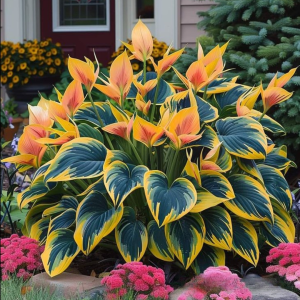 Хоста Флейм Данс купить по цене от 650р. в интернет-магазине «Посадика» с доставкой почтой в в Всеволожске и по всей России – [изображение №1].